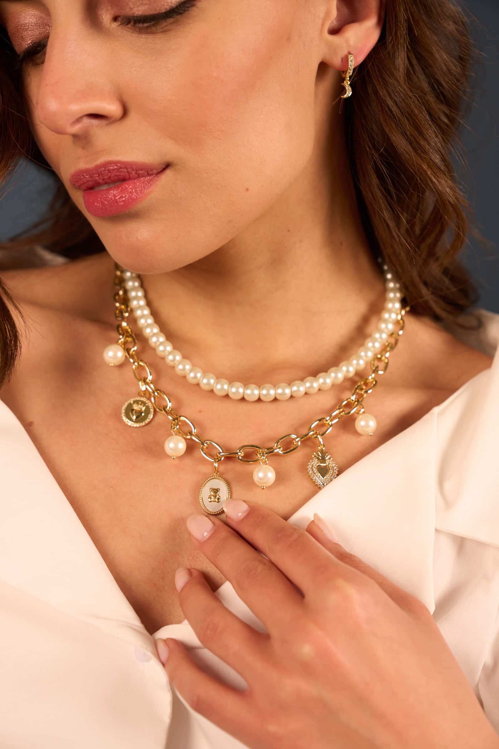 Collana charm orsacchiotto