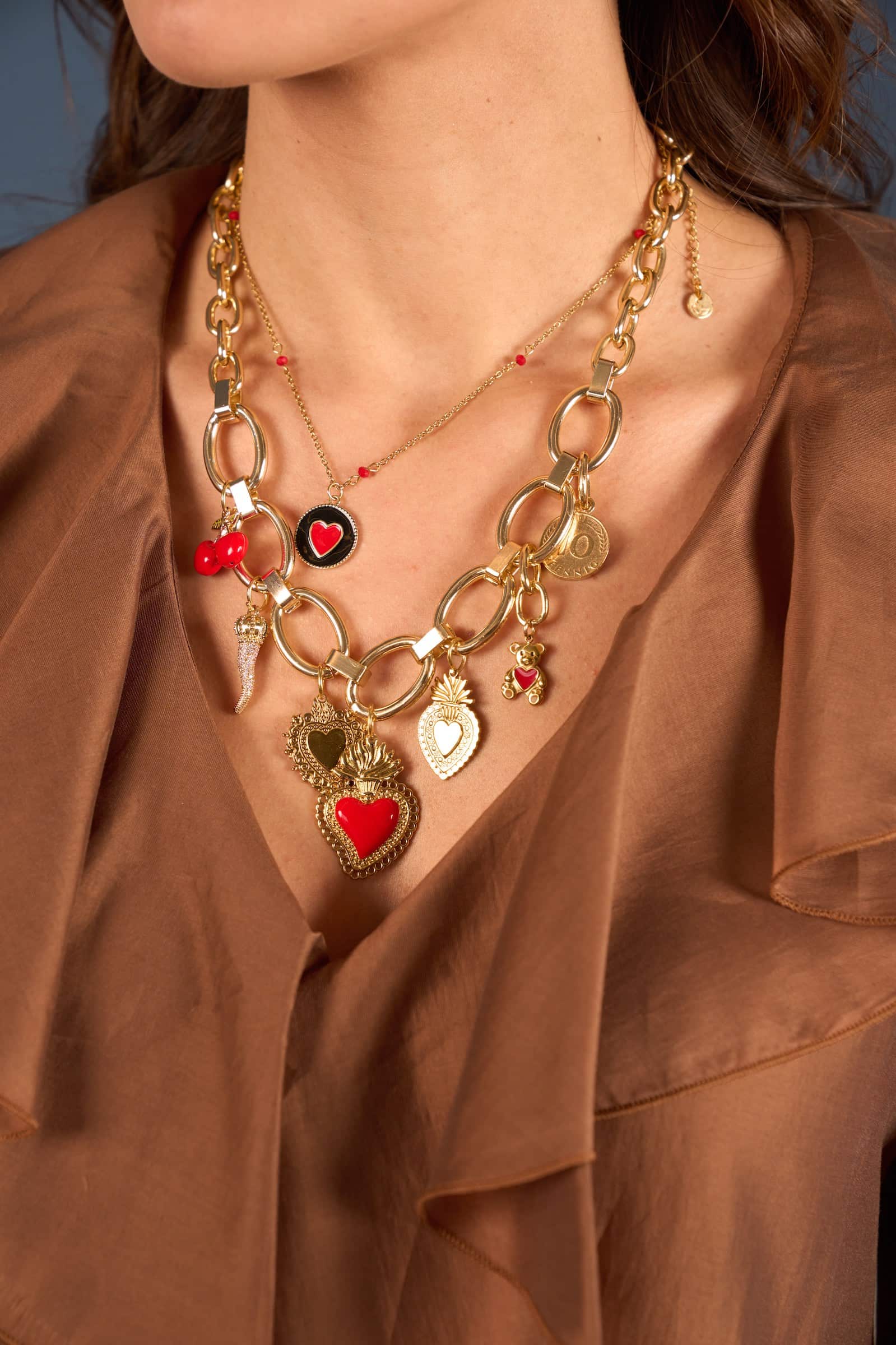 Collana cuore corta