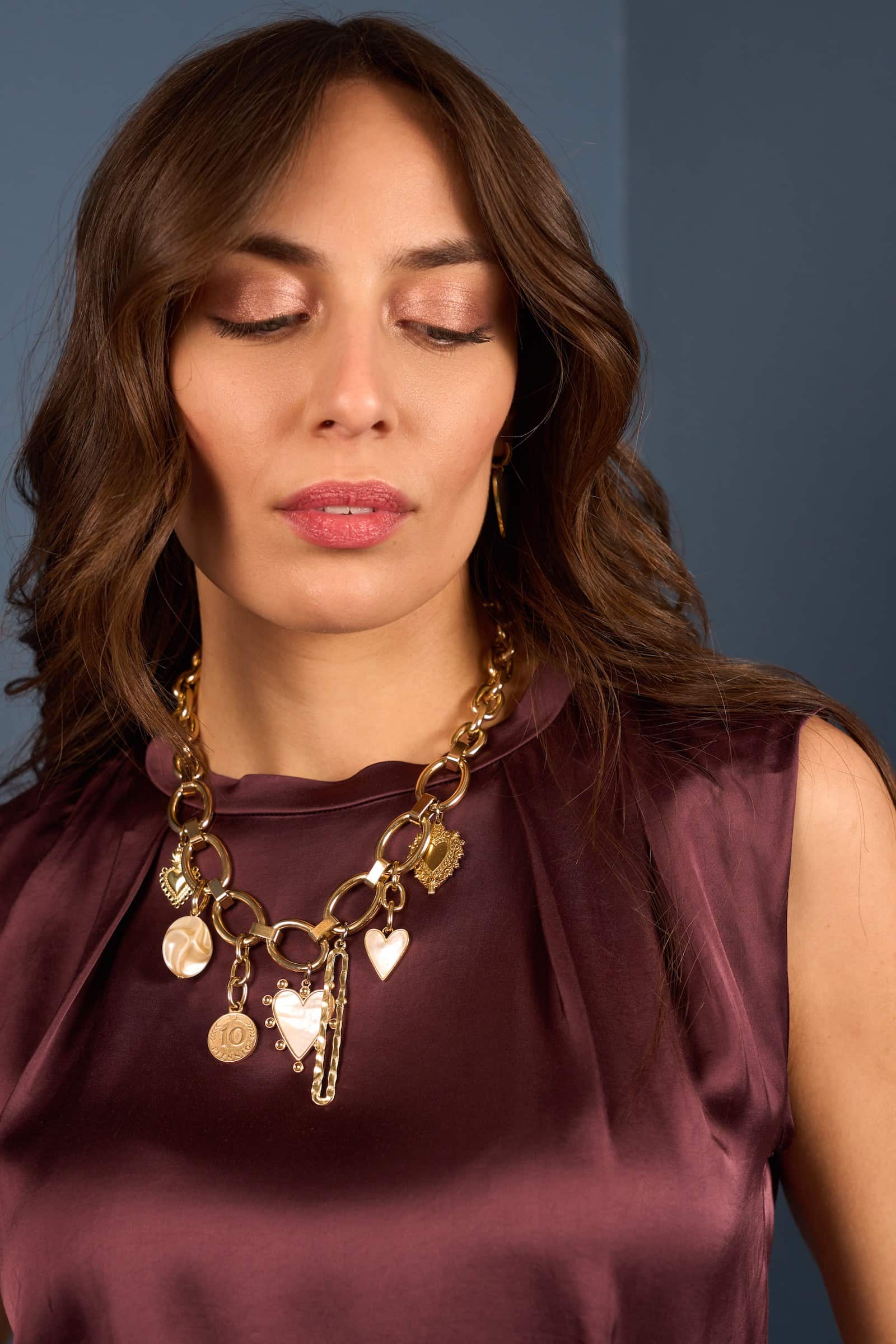 Collana cuori sacri perlati